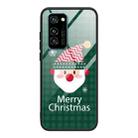 For Honor V30 Christmas Glass Phone Case(Santa Claus) - 1