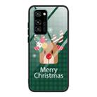 For Honor V30 Christmas Glass Phone Case(Deer Head) - 1