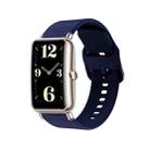 For Huawei Band 6 Color Buckle Silicone Watch Band(Midnight Blue) - 1