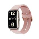 For Huawei Fit Mini Color Buckle Silicone Watch Band(Pink) - 1