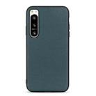 For Sony Xperia 5 IV Accurate Hole Lambskin Texture Genuine Leather Phone Case(Green) - 1