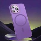 For iPhone 14 Pro Magsafe Magnetic Crystal Frosted Series Phone Case(Translucent Purple) - 1