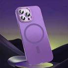 For iPhone 12 Pro Max Magsafe Magnetic Crystal Frosted Series Phone Case(Translucent Purple) - 1
