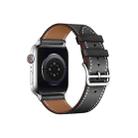 For Apple Watch SE 2022 40mm imak PG1 Series Leather Watch Band(Black) - 1
