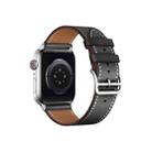 For Apple Watch SE 2022 44mm imak PG1 Series Leather Watch Band(Black) - 1