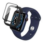 For Apple Watch Series 8 41mm imak PC Frame Case with Tempered Glass Film(Black) - 1