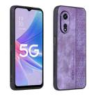 For OPPO A97 5G AZNS 3D Embossed Skin Feel Phone Case(Purple) - 1