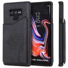 For Galaxy Note 9 Cat Tree Embossing Pattern Shockproof Protective Case with Card Slots & Photo Frame & Holder(Black) - 1