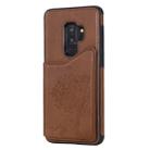 For Galaxy S9+ Cat Tree Embossing Pattern Shockproof Protective Case with Card Slots & Photo Frame & Holder(Brown) - 2