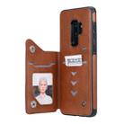 For Galaxy S9+ Cat Tree Embossing Pattern Shockproof Protective Case with Card Slots & Photo Frame & Holder(Brown) - 6