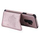 For Galaxy S9+ Cat Tree Embossing Pattern Shockproof Protective Case with Card Slots & Photo Frame & Holder(Rose Gold) - 5