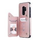 For Galaxy S9+ Cat Tree Embossing Pattern Shockproof Protective Case with Card Slots & Photo Frame & Holder(Rose Gold) - 6