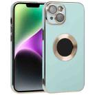 For iPhone 14 Electroplated TPU Phone Case(Light Cyan) - 1