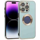 For iPhone 14 Pro Electroplated TPU Phone Case(Light Cyan) - 1