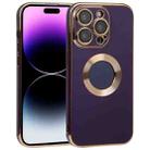 For iPhone 14 Pro Electroplated TPU Phone Case(Deep Purple) - 1