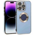 For iPhone 14 Pro Electroplated TPU Phone Case(Light Blue) - 1