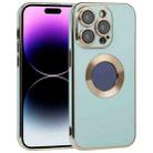 For iPhone 14 Pro Max Electroplated TPU Phone Case(Light Cyan) - 1