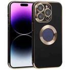 For iPhone 14 Pro Max Electroplated TPU Phone Case(Black) - 1