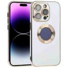 For iPhone 14 Pro Max Electroplated TPU Phone Case(White) - 1