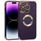 For iPhone 14 Pro Max Electroplated TPU Phone Case(Deep Purple) - 1