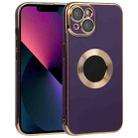 For iPhone 13 Electroplated TPU Phone Case(Deep Purple) - 1