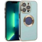 For iPhone 13 Pro Electroplated TPU Phone Case(Light Cyan) - 1