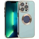 For iPhone 13 Pro Max Electroplated TPU Phone Case(Light Cyan) - 1