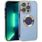 For iPhone 13 Pro Max Electroplated TPU Phone Case(Light Blue) - 1