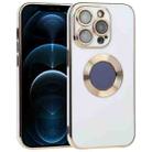 For iPhone 12 Pro Electroplated TPU Phone Case(White) - 1