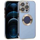 For iPhone 12 Pro Electroplated TPU Phone Case(Light Blue) - 1