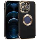 For iPhone 12 Pro Max Electroplated TPU Phone Case(Black) - 1