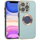 For iPhone 11 Electroplated TPU Phone Case(Light Cyan) - 1