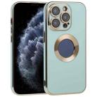 For iPhone 11 Pro Max Electroplated TPU Phone Case(Light Cyan) - 1