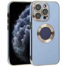 For iPhone 11 Pro Max Electroplated TPU Phone Case(Light Blue) - 1