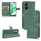 For Realme C33 Skin Feel Magnetic Flip Leather Phone Case(Green) - 1