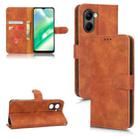 For Realme C33 Skin Feel Magnetic Flip Leather Phone Case(Brown) - 1