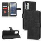 For Nokia G60 Skin Feel Magnetic Flip Leather Phone Case(Black) - 1