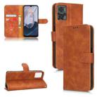 For  Motorola Moto E22 4G / E22i 4G Skin Feel Magnetic Flip Leather Phone Case(Brown) - 1