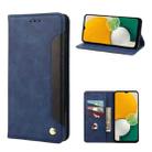 For Samsung Galaxy A14 5G Skin Feel Splicing Leather Phone Case(Blue) - 1