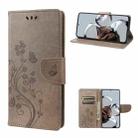 For Xiaomi 12T / 12T Pro / Redmi K50 Ultra Butterfly Flower Pattern Flip Leather Phone Case(Grey) - 1