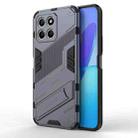 For Honor X8 5G Punk Armor PC + TPU Phone Case with Holder(Grey) - 1