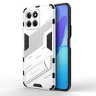 For Honor X8 5G Punk Armor PC + TPU Phone Case with Holder(White) - 1