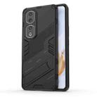 For Honor 90 Pro Punk Armor PC + TPU Phone Case with Holder(Black) - 1