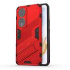 For Honor 90 Punk Armor PC + TPU Phone Case with Holder(Red) - 1