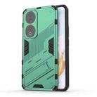 For Honor 90 Punk Armor PC + TPU Phone Case with Holder(Green) - 1