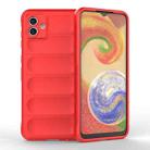 For Samsung Galaxy A04 4G Magic Shield TPU + Flannel Phone Case(Red) - 1