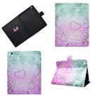 For iPad 2 / 3 / 4 Horizontal Painted Flat Leather Case with Sleep Function & Pen Cover & Card Slot & Holder(Love Quicksand) - 1
