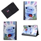 For iPad Air Horizontal Painted Flat Leather Case with Sleep Function & Pen Cover & Card Slot & Holder(White Rabbit) - 1