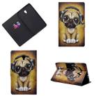 For Galaxy Tab A 10.5 T590 Horizontal Painted Flat Leather Case with Sleep Function & Pen Cover & Card Slot & Holder(Shar Pei) - 1