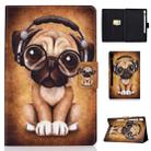 For Galaxy Tab S6 T860 Horizontal Painted Flat Leather Case with Sleep Function & Pen Cover & Card Slot & Holder(Shar Pei) - 1